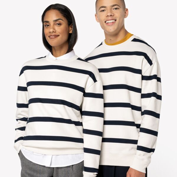 Native Spirit Unisex Striped Crew Neck Sweatshirt Thumbnail