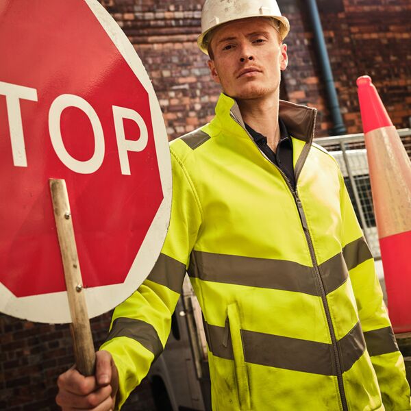 Regatta High Visibility Pro Contrast Ablaze Soft Shell Jacket Thumbnail