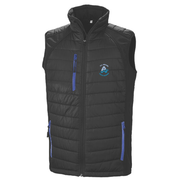 All Aboard Youth Rowing - Result Black Compass Padded Gilet Thumbnail